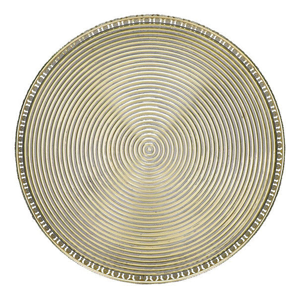 ISABELLA Metal Tray 65.5x6.5cm, Gold Color - صينية معدنية مستديرة 6.5x65.5سم, لون ذهبي