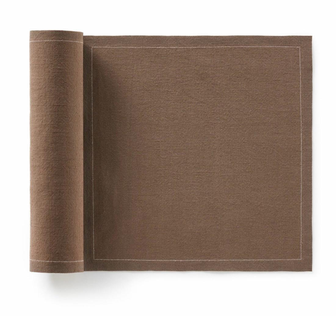 COTTON LUNCH NAPKIN PACK, 20 x 20 CM, TAUPE _ عبوة مناديل غداء قطنية، 20 × 20 سم، بني ترابي