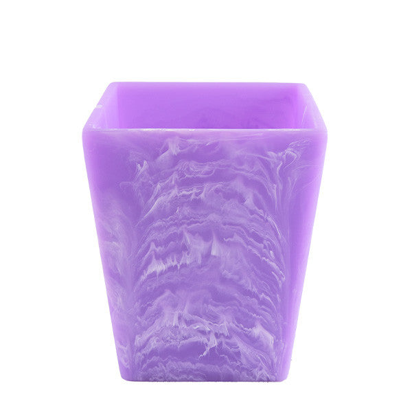 Rectangular Resin Waste Basket 26x26x31cm, Lilac Color - سلة قمامة مصنوعة من الريزن - لون بنفسجي فاتح