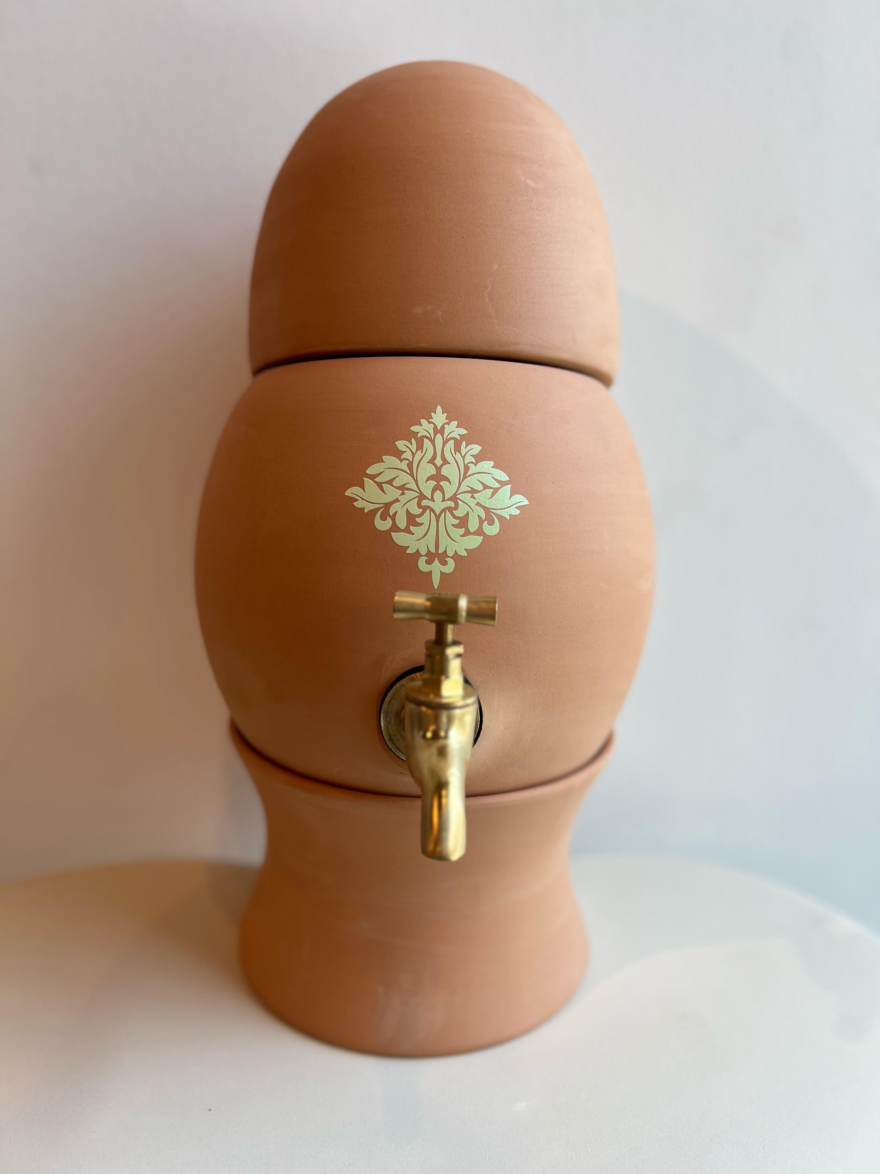 HANDCRAFTED WATER DRINKING POT - 5L , BUTTER YELLOW - وعاء شرب مياه مصنوع يدويًا - 5 لتر , أصفر