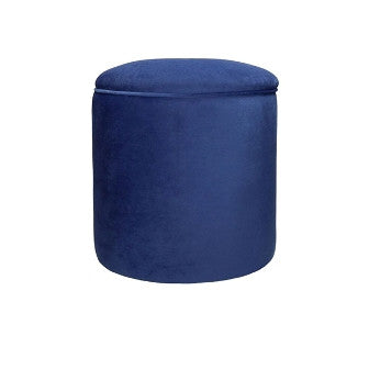 MUCHA Velvet Ottoman 38xh43cm, Blue Color - مسند مخملي 38xh43سم, لون أزرق