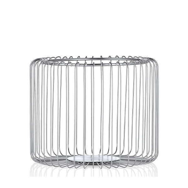 ESTRA Tall Stainless Steel Wire Basket 21cm, silver color - سلة ESTRA ستانلس ستيل طويلة 21سم, لون فضي