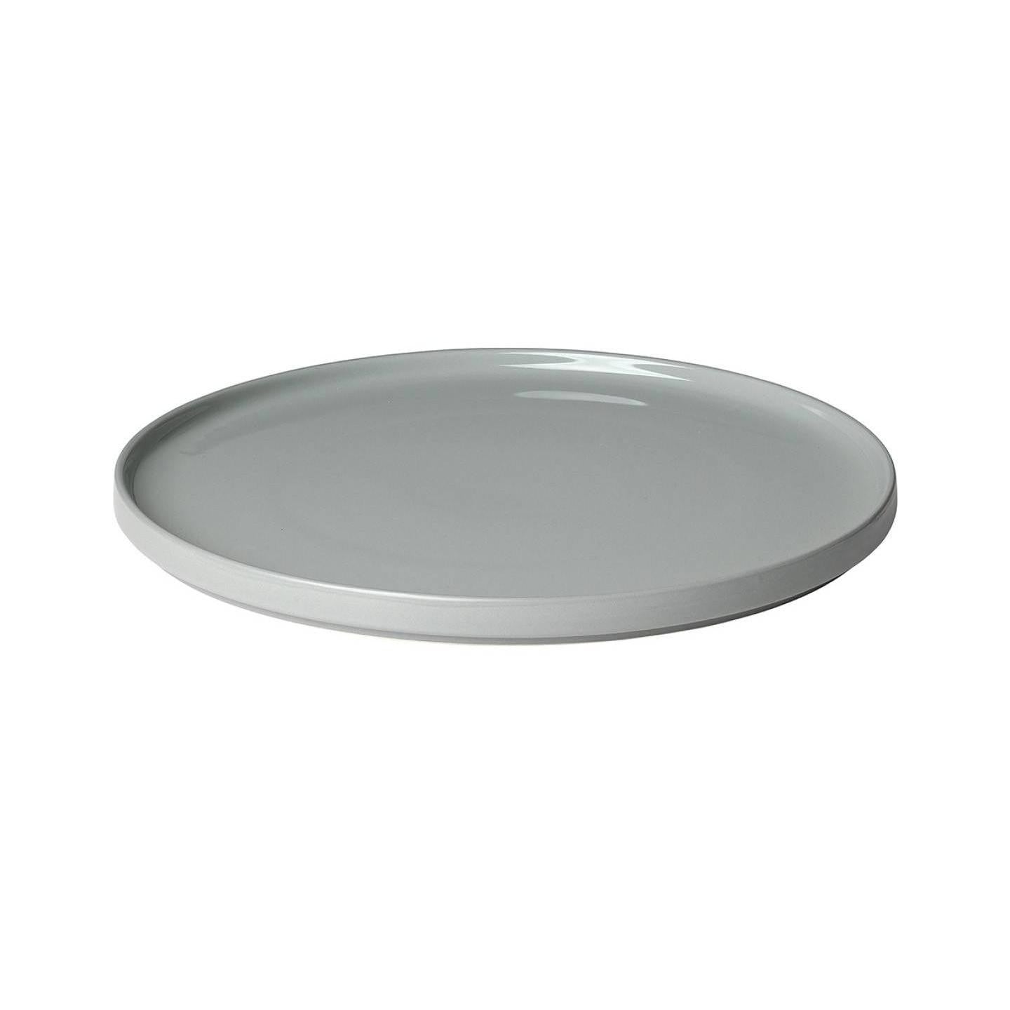Round Serving Plate 35cm, Grey Color - صحن تقديم مستدير 35سم, لون رمادي