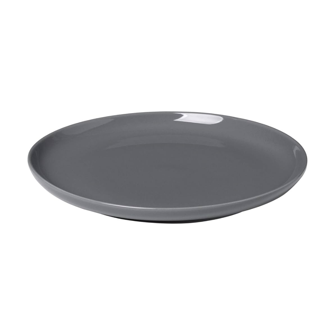 Ro Flat Plate 21cm, sharkskin grey color - طبق طعام 21سم , لون رمادي غامق