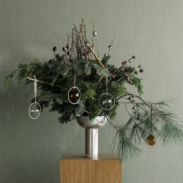 MIYABI Metallic Vase, Stainless Steel Color - مزهرية ميتاليك MIYABI، لون الستانلس ستيل