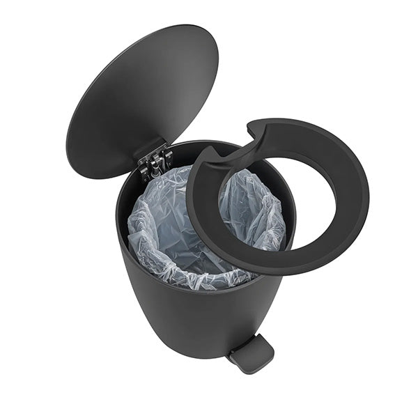 Ava Pedal Bin, Black - سلة مهملات بدواسة، أسود
