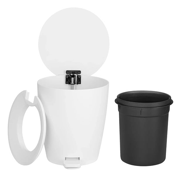 Ava Pedal Bin, White - سلة مهملات بدواسة، أبيض