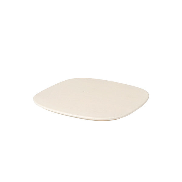 SERVING PLATE STONEWARE 22 x 22 x 1 CM OFF WHITE -طبق تقديم مميز و أنيق