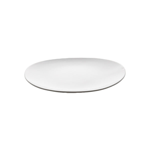 SHELL LINE-DINNER PLATE : MATT PORCELAIN - SET OF 2 - طبق طعام 27.5 2x28.5x4سم, لون ابيض