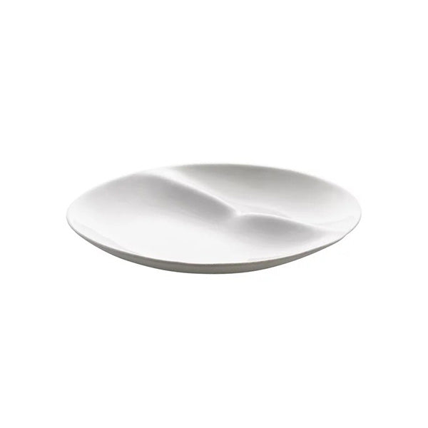 SHELL LINE DESSERT PLATE MATT - SET OF 2 - Shell Line طبق حلويات 19.5x20.5x4سم, لون أبيض