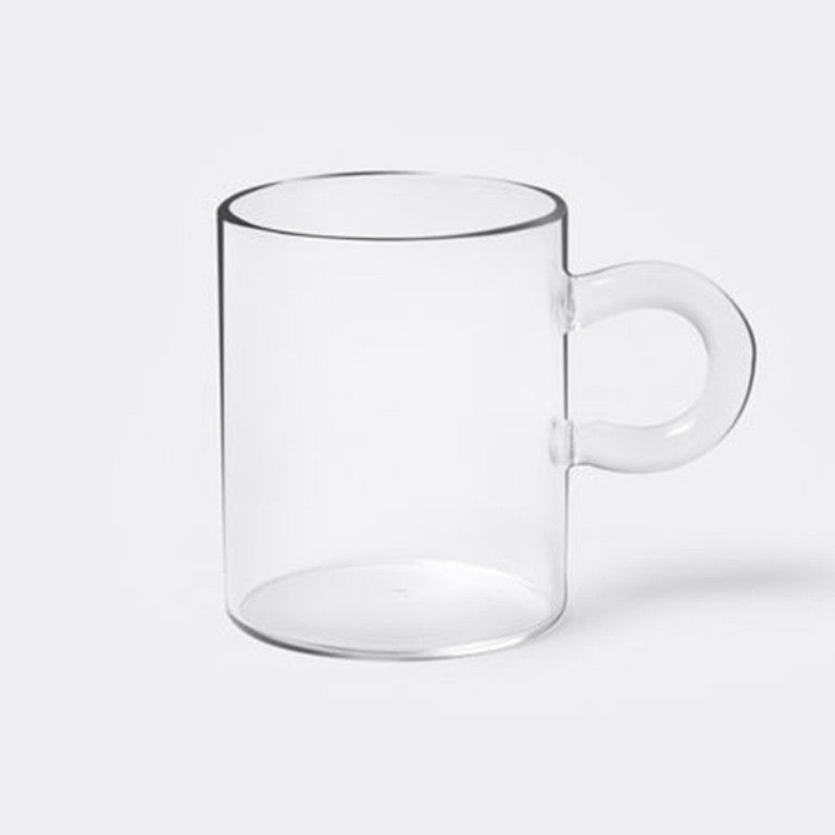 GLASS COFFE CUP CLEAR -PIUM- H6xW7.5xL4.6cm BY Marco Sironi