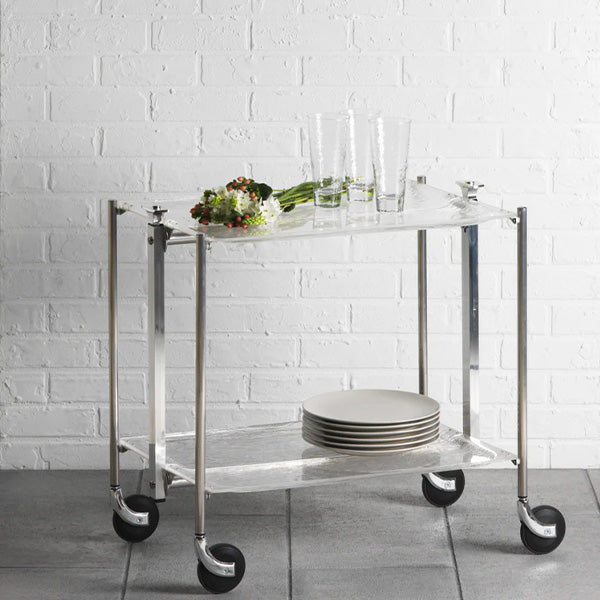 Trolley 2Lvl Silver Frosty - عربة  تقديم قابلة للطي , فضي