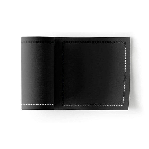 COCKTAIL NAPKIN PACK, 11 x 11 CM, BLACK - مناديل سفرة قطنية11x11سم 50قطعة , لون أسود