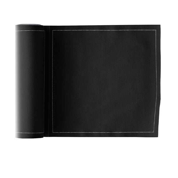 LUNCH NAPKIN PACK, 20 x 20 CM, BLACK - مناديل سفرة قطنية 20x20سم 20قطعة , لون أسود