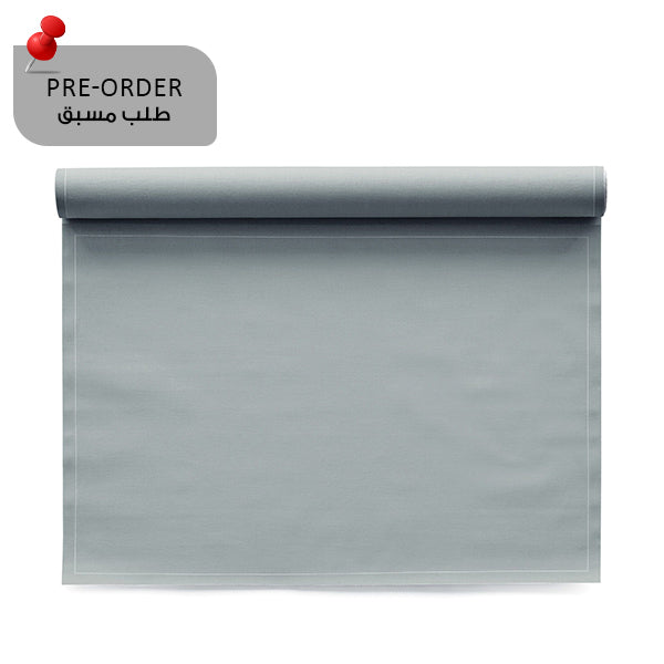 Grey Placemat 48x32  Cotton 100%,Rolls 12 - رول مفارش أطباق قطنية، 48 × 32 سم، رمادي