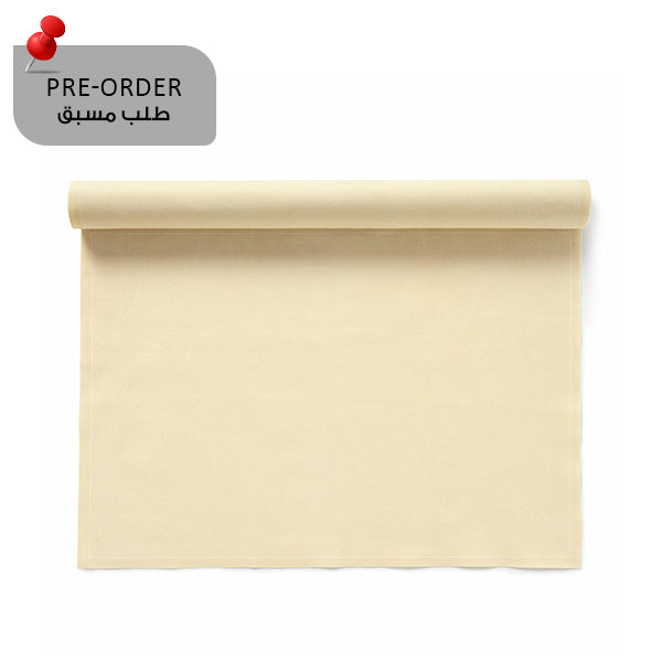 Pastel yellow Placemat 48x32 Cotton 100%,Rolls 12 - رول مفارش أطباق قطنية، 48 × 32 سم، أصفر