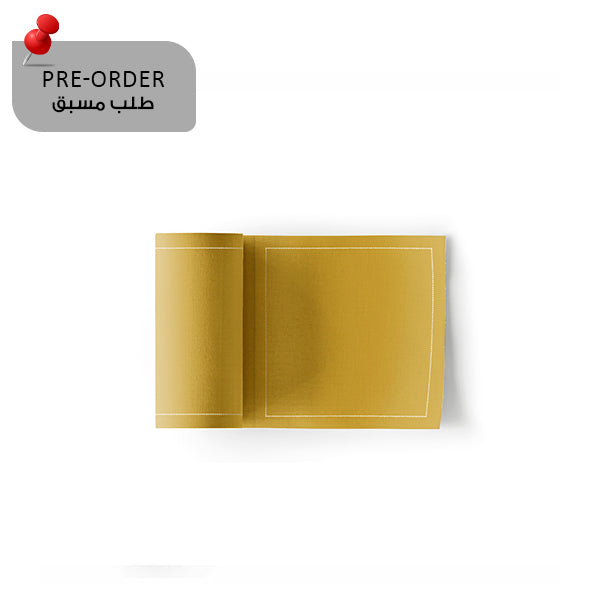 Curry Napkin 11,7x11,7 100% Cotton,Rolls 50 -  مناديل سفرة قطنية 11,7×11,7 أصفر –  50 قطعة