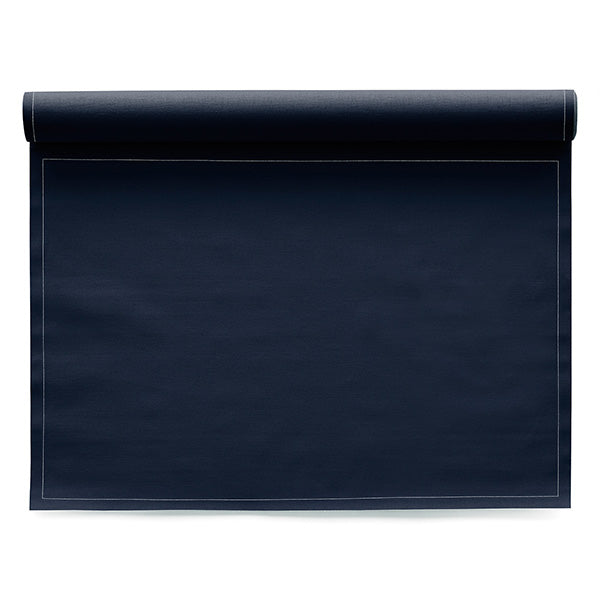 Petrol blue Placemat 48x32 100% Cotton,Rolls 12 - رول مفارش أطباق قطنية، 48 × 32 سم، كحلي