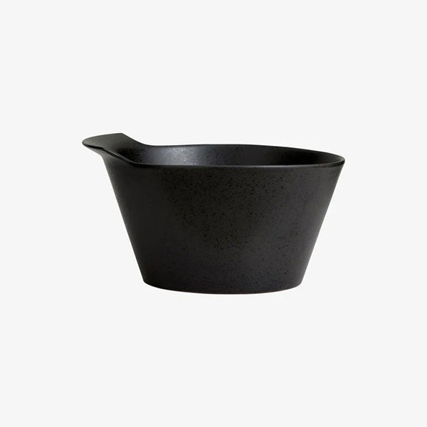 TORC ceramic bowl, L, black glaze - وعاء TORC من السيراميك 26.5سم, لون أسود