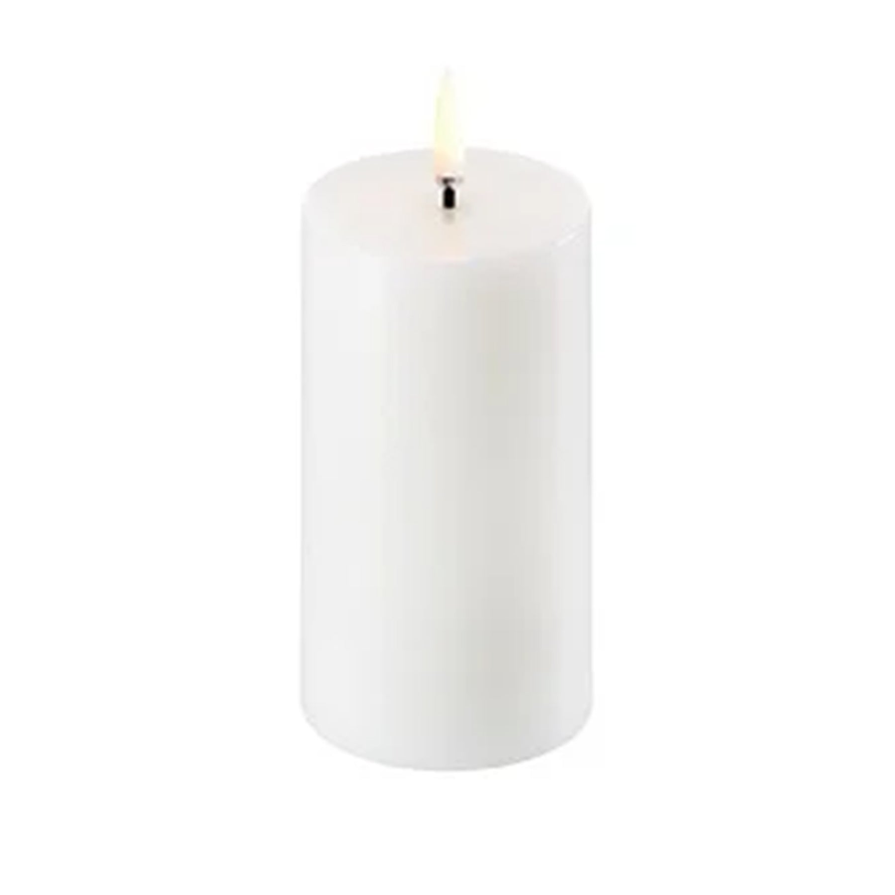 LED Pillar Candle 10 cm, Nordic White - شمعة LED مضيئة 10 سم, لون أبيض