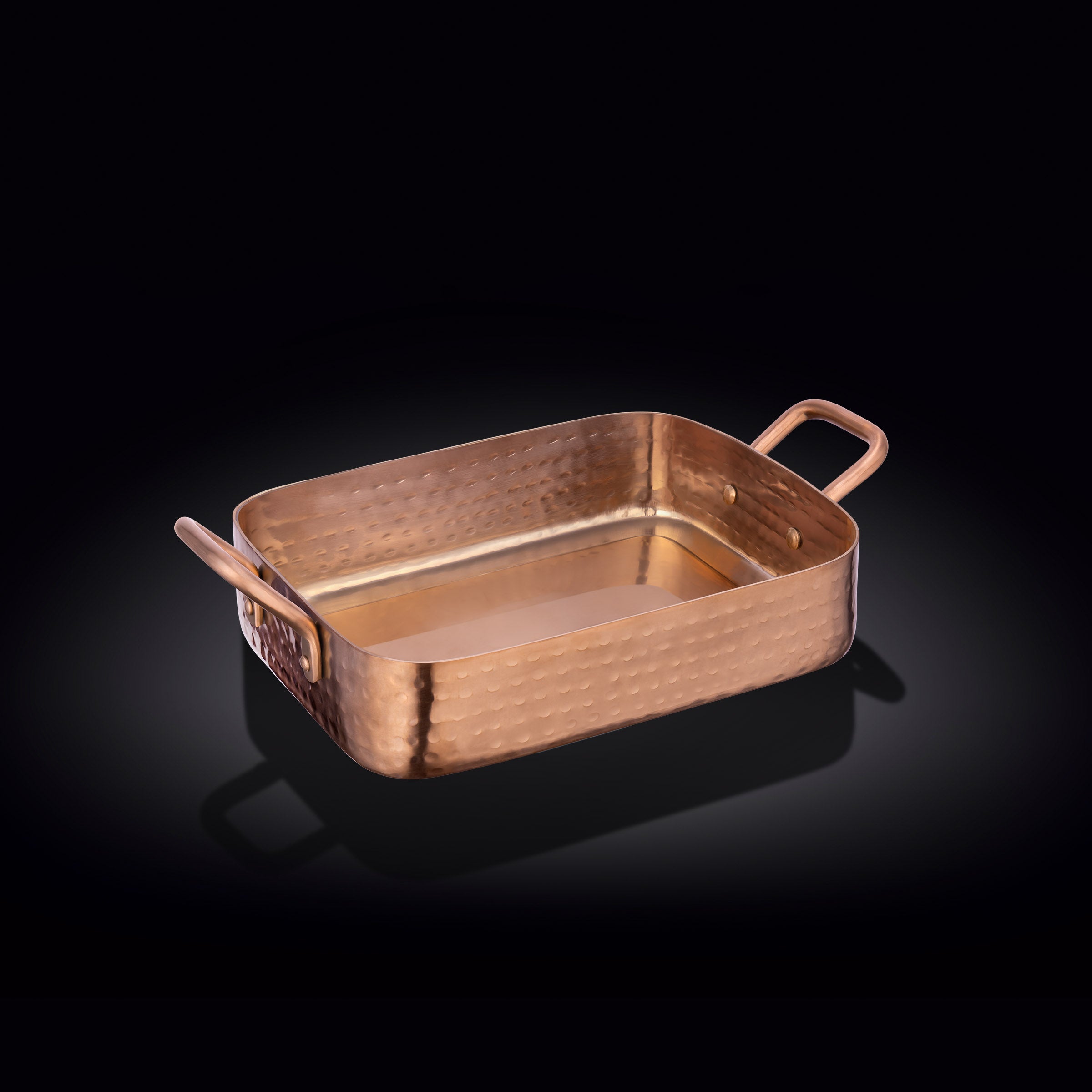 RECTANGULAR FRY PAN WITH 2 SIDE HANDLES  16 X 12 X 3.8 CM -  16 X 12 X 3.8 CM مقلاة مستطيلة بمقبضين