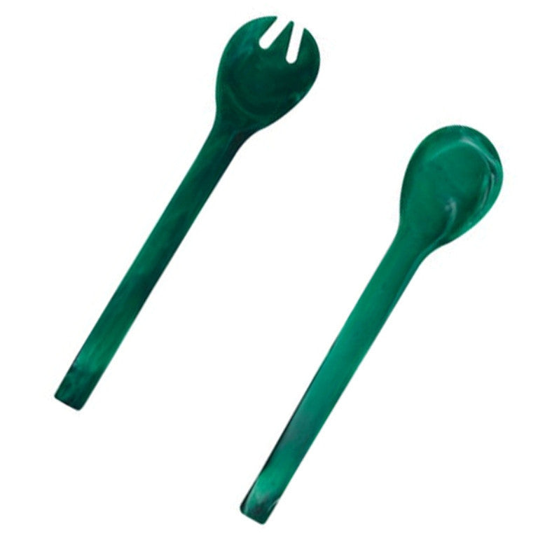 EVERYDAY SALAD SERVERS SET OF 2 PCS 28 CM EMERALD - مجموعة ادوات السلطة 2قطعة 28سم, لون زمردي