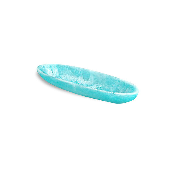 BOAT BOWL MEDIUM 45 x 11 x 6 CM AQUA - وعاء تقديم طويل 45x11x6سم, لون أزرق