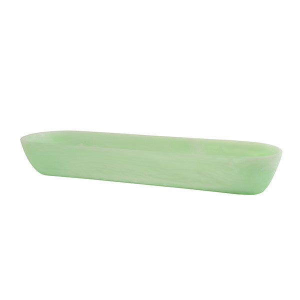 BOAT BOWL LARGE 55.5 x 19.5 x 10 CM MINT - وعاء تقديم طويل 55.5x19.5x10سم, لون أخضر