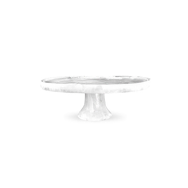 FOOTED CAKE STAND LARGE 32 x 11 CM WHITE - ستاند كيك كبير 32x11سم, لون أبيض