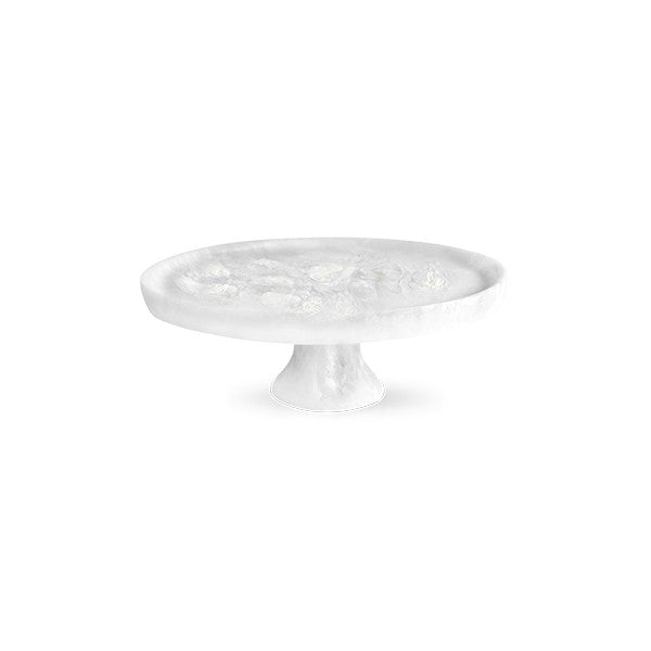 FOOTED CAKE STAND MEDIUM 26 x 10 CM WHITE - ستاند كيك متوسط 26x10سم, لون أبيض