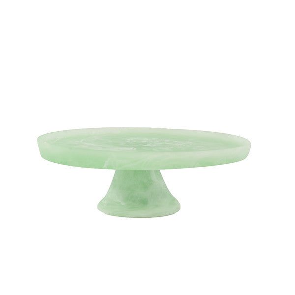 FOOTED CAKE STAND MEDIUM 26 x 10 CM MINT - ستاند كيك متوسط 26x10سم, لون أخضر