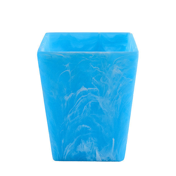 RECTANGULAR WASTE BASKET 10 x 10 x 12 CM AQUA - سلة قمامة مصنوعة من الريزن 25x25x30سم, لون أزرق