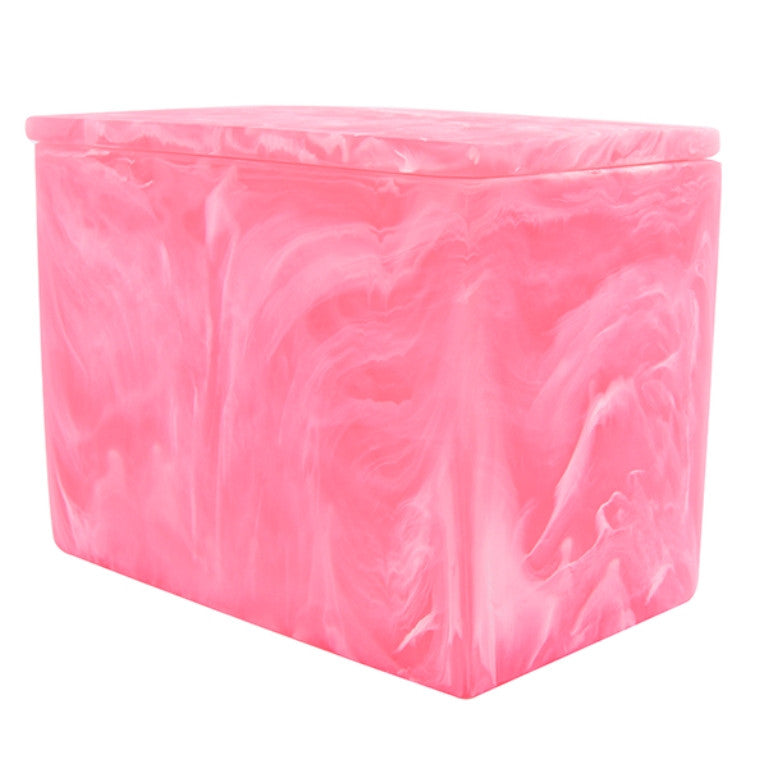 LARGE RECTANGULAR LIDDED BOX 8 x 5 x 4 CM PINK - صندوق مستطيل بغطاء 20x12x10سم, لون وردي