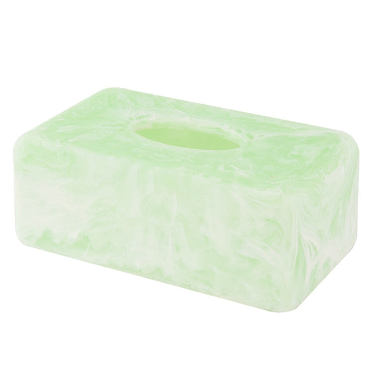 Large Rectangular Tissue Box 40x12x10cm, Mint Color - علبة مناديل ورقية مستطيلة 40x12x10سم, لون أخضر