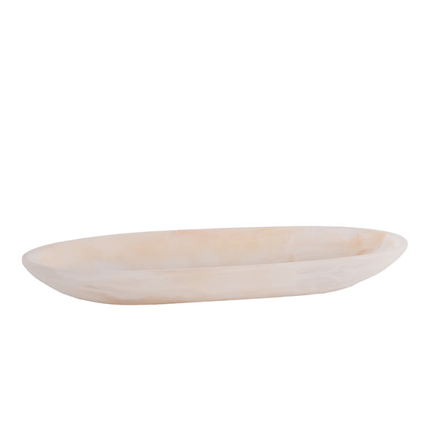 BOAT BOWL MEDIUM 45X11X6cm OFF WHITE - وعاء تقديم طويل 45x11x6سم, لون أوف وايت