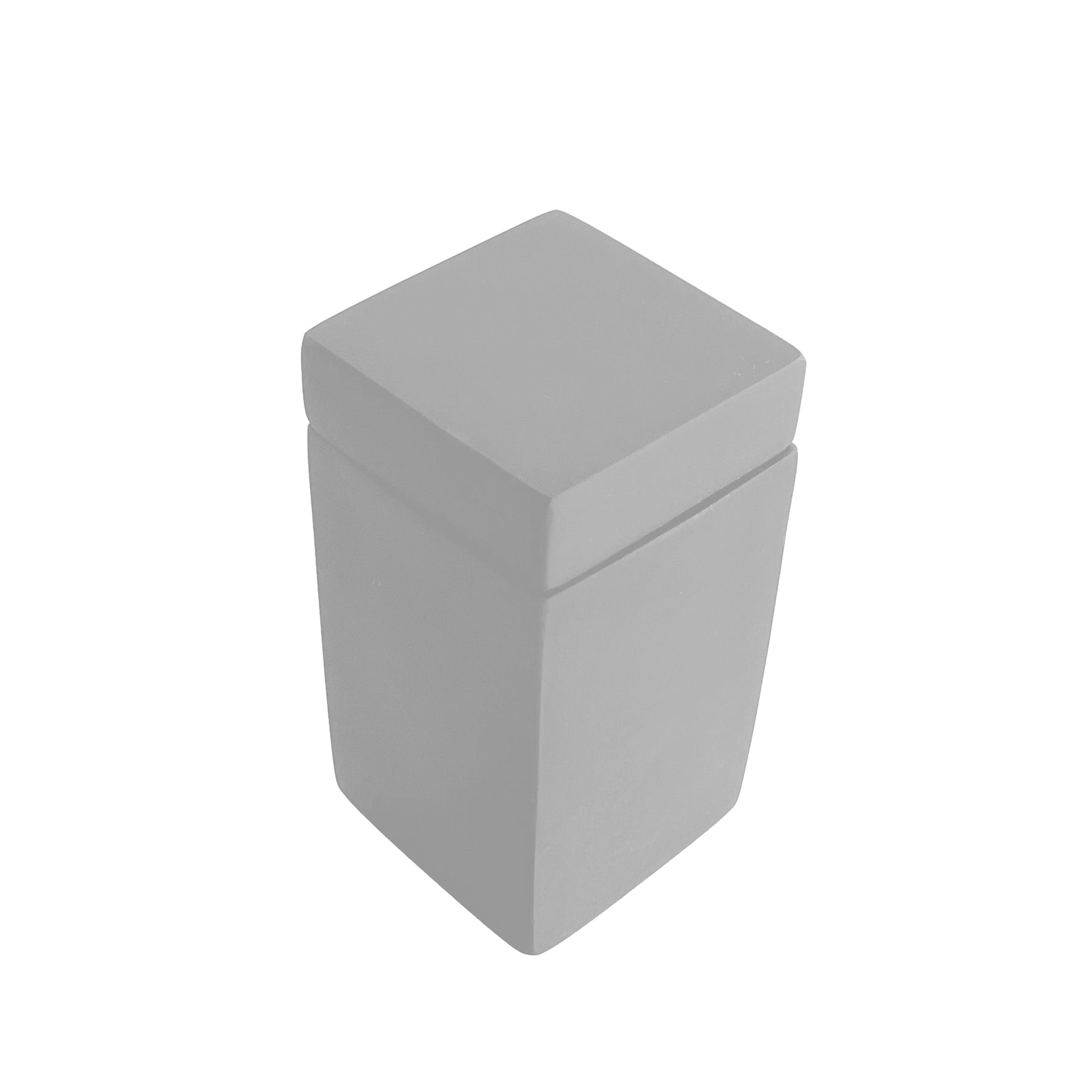 Small square lidded box 7.6x7.6x 12.7cm, Light Grey Color - صندوق بغطاء مربع صغير 7.6x7.6x12.7سم, لون رمادي فاتح