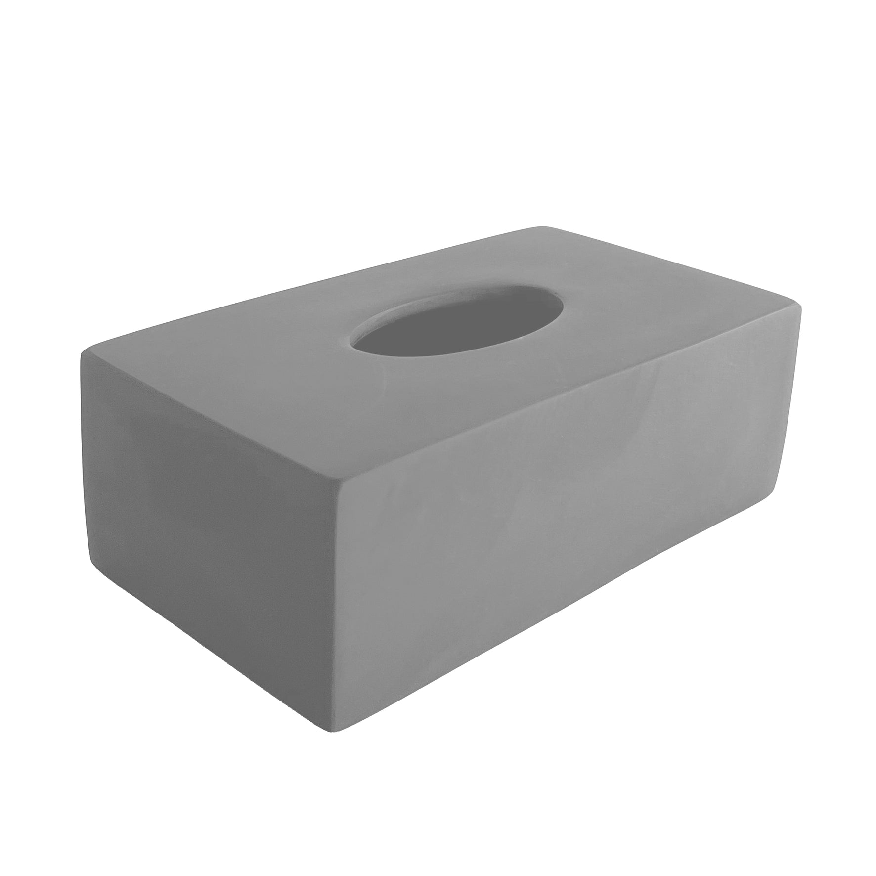 Large Rectangular Tissue Box 40x12x10cm, Dark Grey Color - علبة مناديل ورقية مستطيلة 40x12x10سم, لون رمادي داكن