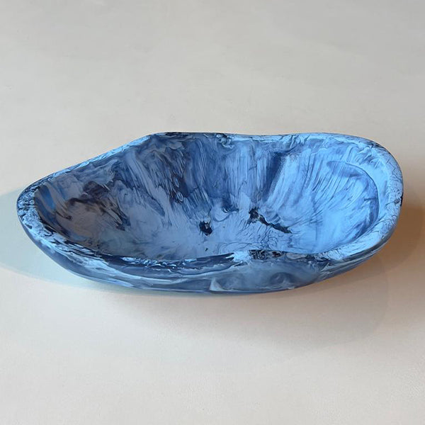 Denim , Round Scallop Bowl - وعاء سكالوب دائري , أزرق