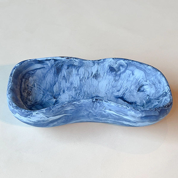 Denim ,Rectangle Scallop Bowl - وعاء سكالوب مستطيل ,أزرق