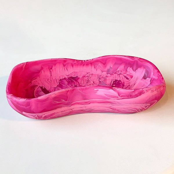 Magenta ,Rectangle Scallop Bowl - وعاء سكالوب مستطيل ,وردي