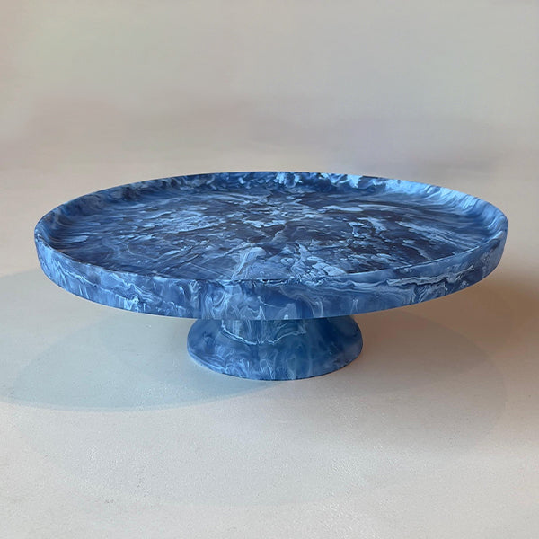 Denim , FOOTED CAKE STAND LARGE -ستاند كيك كبير , أزرق