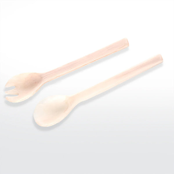 beige, Everyday Salad Servers 2pc 28cm- مجموعة ادوات السلطة 2قطعة 28سم بيج