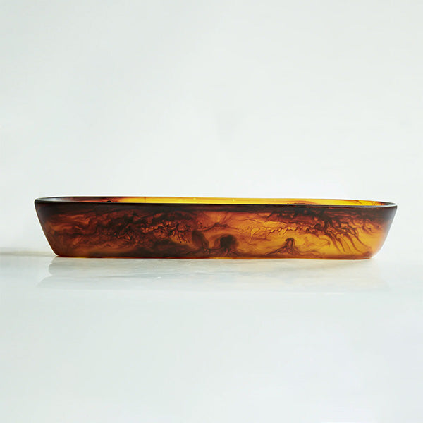 JUMBO BOAT BOWL TURTOISE 34X19 CM - وعاء قارب بني جامبو 34×19 سم