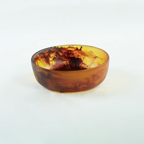 ROUND BOWL SMALL TURTOISE 9.25X9.25X3.3 CM - 9.25X9.25X3.3 CMوعاء دائري صغير بني