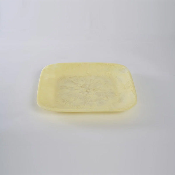 Medium Square Tray , Yellow - طبق تقديم مربع متوسط, أصفر