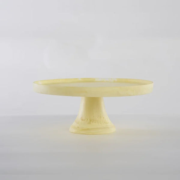 Large Cake Plate , Yellow - ستاند كيك كبير أصفر