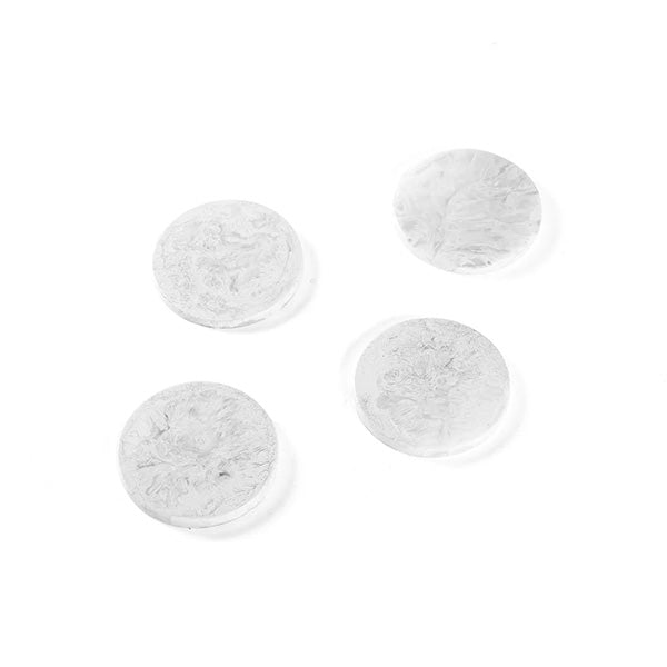 Dinnerware Coasters- Set of 4 , White - طقم قواعد سفرة 4 قطع - أبيض