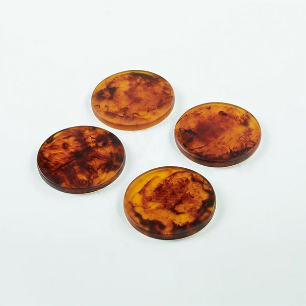 Dinnerware Coasters- Set of 4 , Turtoise - طقم قواعد سفرة 4 قطع - بني