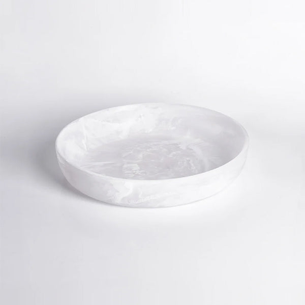 Medium Round Platter, White - طبق تقديم دائري متوسط , أبيض