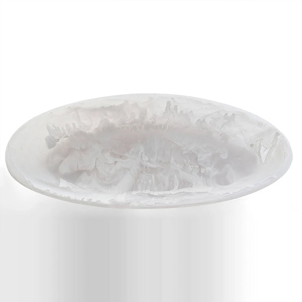 Large Oval Platter , White - طبق تقديم بيضاوي كبير، أبيض